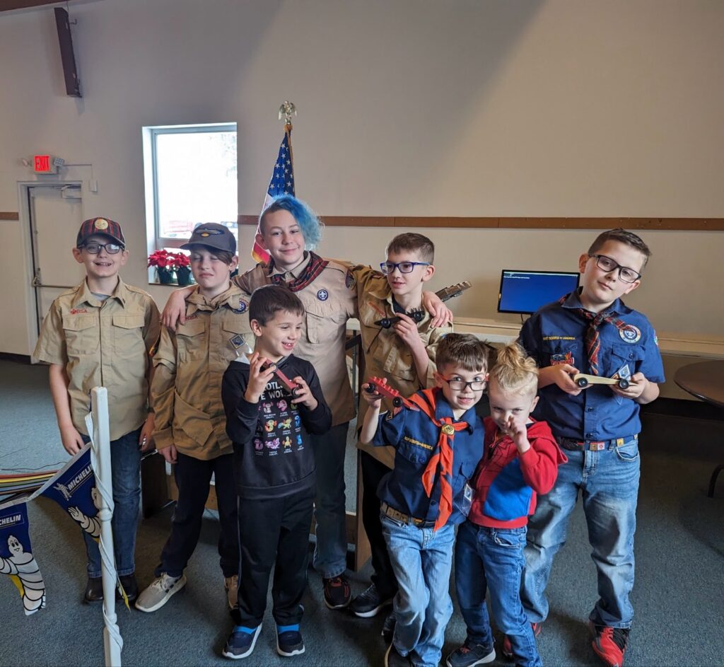 Scouts at the Pinewood Derby